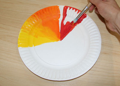 paper plate chameleon