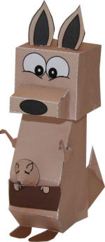 kangaroo paper model