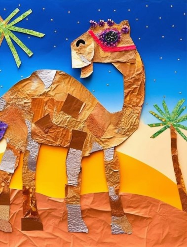 camel collage craft