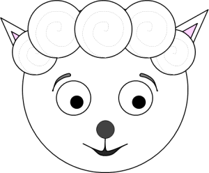 Paper shapes crafts:  circles lamb