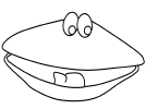 clam coloring page