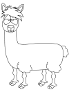 alpaca or llama coloring page