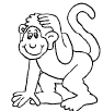 monkey coloring page