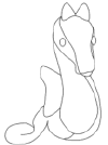 seahorse coloring page