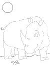 rhinoceros coloring page
