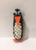 pine cone penguin craft