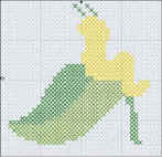 worm cross stitch