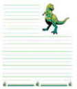 Dinosaur writing paper