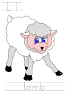 lamb animal coloring page