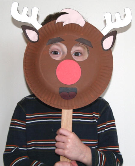 plate reindeer mask