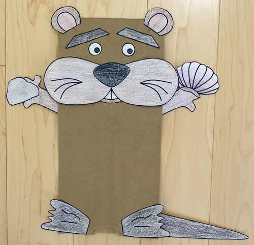 Otter Paper Bag Puppet