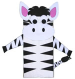 zebra paper bag craft