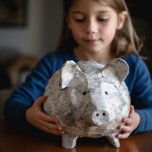 paper mache piggy bank