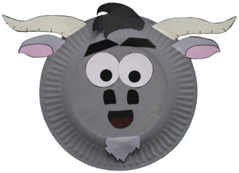 goat paper plate