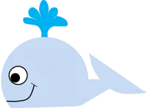 Paper plate whale