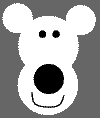 circle shapes practice craft - polar bear