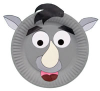 Rhino paper plate craft