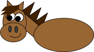 horse shapes craft