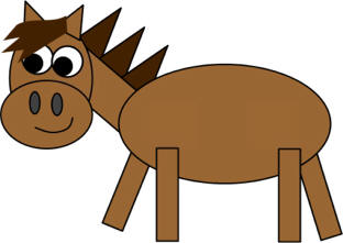 horse shapes craft