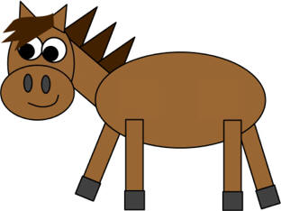 horse shapes craft