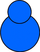 Glue the small circle as a head