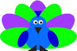 shapes peacock paper craft
