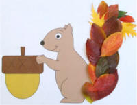 squirrel and leaves craft