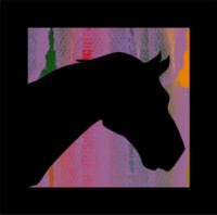 horse head stained glass