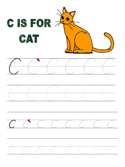 letter c tracer page