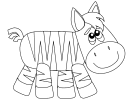 zebra colouring page