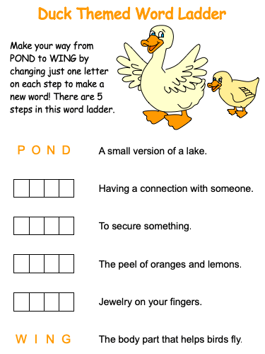 chameleon word ladder