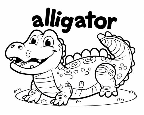 alligator coloring page