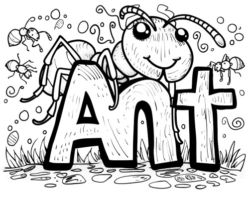 ant coloring page