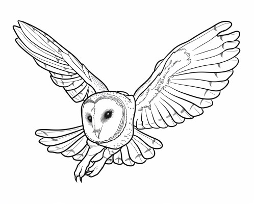 barn owl coloring page
