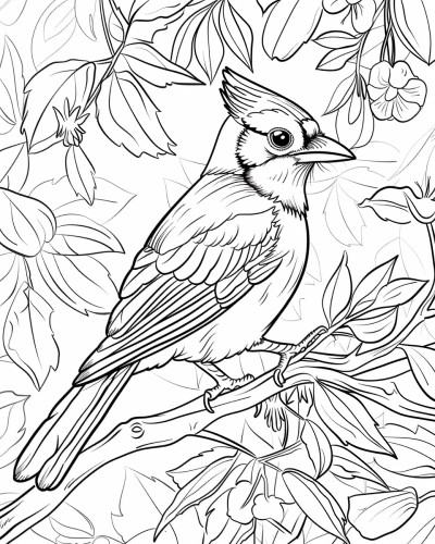 bluejay coloring page