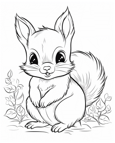 chipmunk coloring page