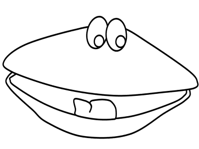 clam coloring page