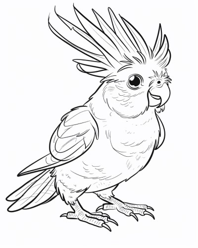 cockatiel coloring page