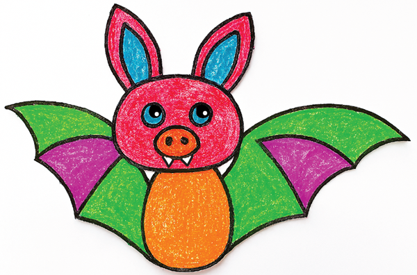finished bat paper craft