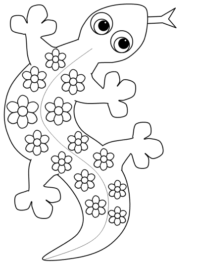 Gecko coloring page