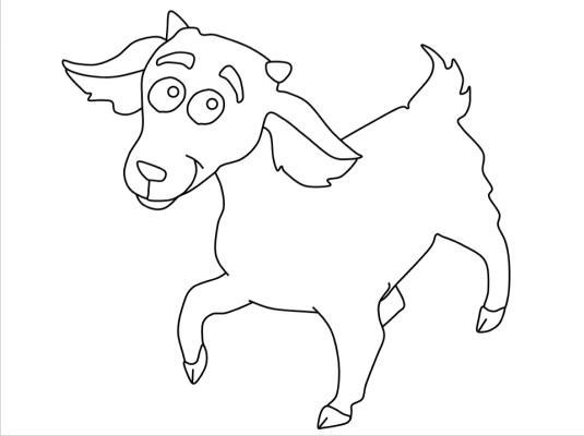 goat coloring page