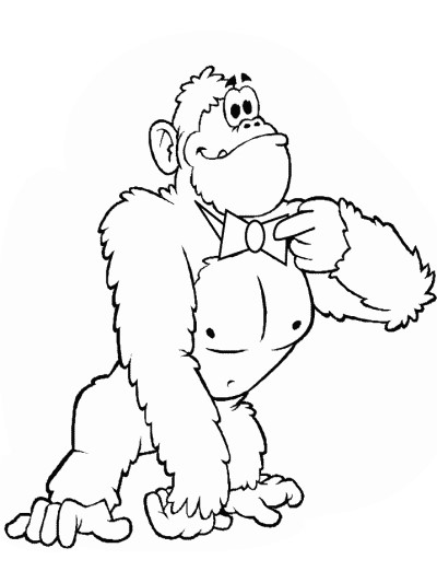 gorilla coloring page