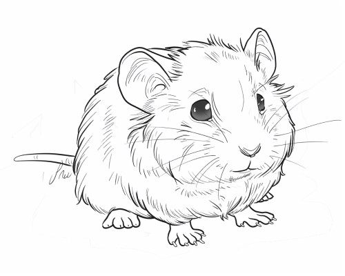 hamster coloring page