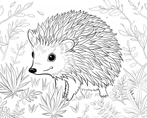 hedgehog coloring page