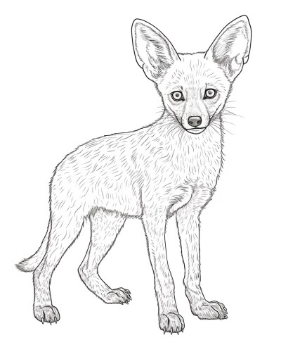 jackal coloring page