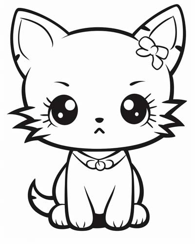 cat coloring page