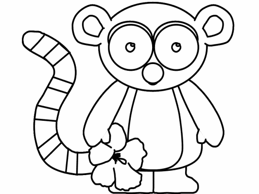 lemur coloring page