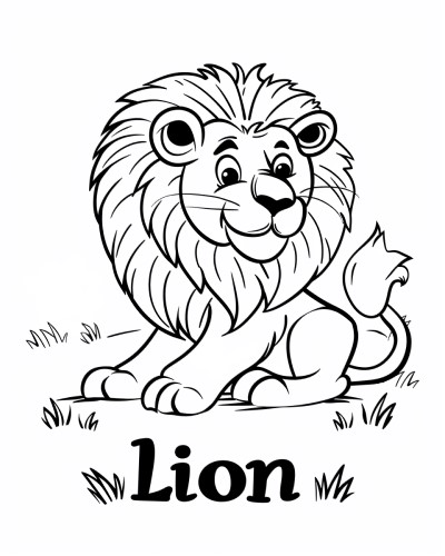 lion coloring page