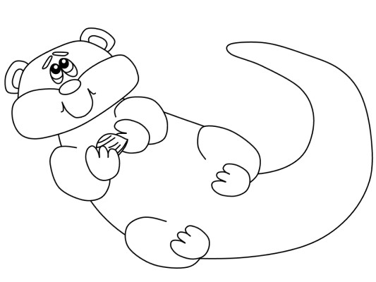 otter coloring page