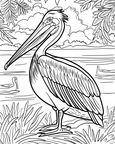 pelican coloring page
